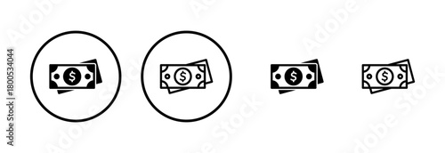 Money icon logo design. Money sign and symbol