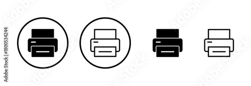 Print icon logo design. printer sign and symbol