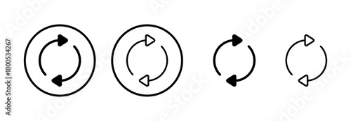 Refresh icon logo design. Reload sign and symbol. Update icon.