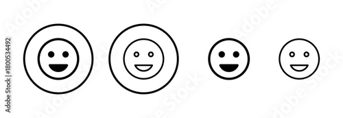 Smile icon logo design. smile emoticon icon. feedback sign and symbol