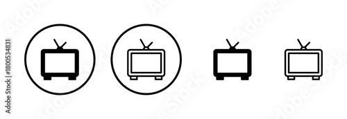 Tv icon logo design. television sign and symbol