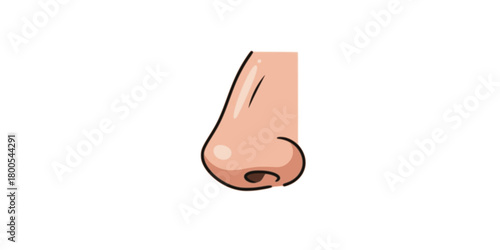 vector illustration of a nose