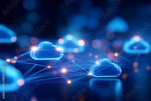 Cloud technology connects smart devices, showcasing integration and innovation