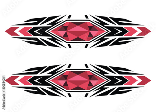 Car Stickers and Racing Stripes Vector Designs for Sporty Vehicle Decals, Automotive Graphics, Motorsport Wraps, and High-Performance Car Customization