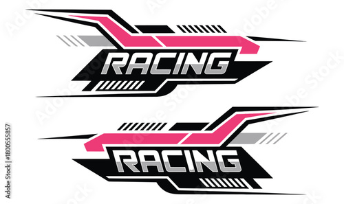 Car Side Body Sticker Design with Exclusive Colors, Sports Stripes for Racing, Automotive Tuning, and Custom Vehicle Decals
