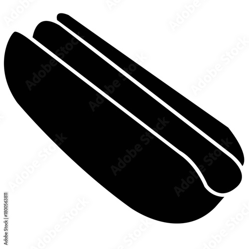 Black and White Dachshund Dog Face Icon, Cute Puppy Pet Head Graphic Illustration