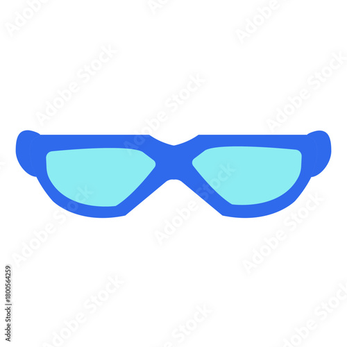 Blue Swimming Goggles Vector Illustration for Water Sports and Pool Safety Design