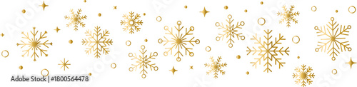 Golden Snowflakes Cascade Winter Holiday Magic in Delicate Ornaments