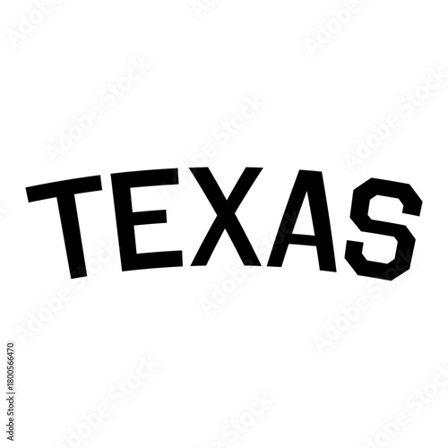 Texas State Name Typography Text Design for Souvenir and Apparel Print
