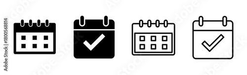 Calendar icon set. Calender symbol. calendar vector icon