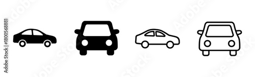 Car icon set. car vector icon. small sedan