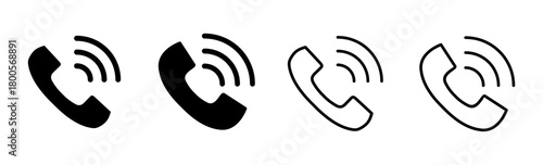 Call icon set. telephone icon vector. phone icon vector. contact us