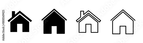House icon set. Home icon vector
