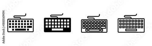 Keyboard icon set. keyboard vector symbol