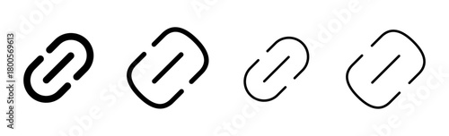 Link icon set. Hyperlink chain symbol.