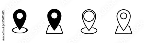 Pin icon set. Location icon vector. destination icon. map pin