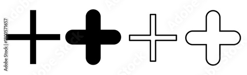 Plus Icon set. Add plus icon