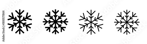 Snow icon set. snowflake icon vector