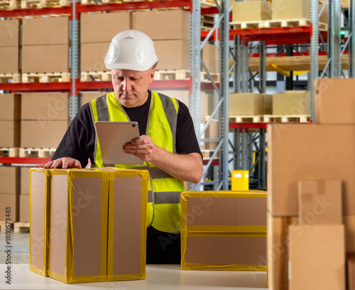 Warehouse logistics worker ...
