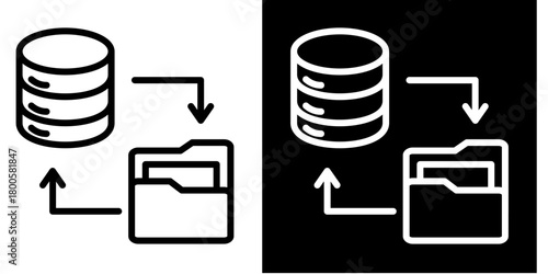 Backup System  Icon Set White Mix Style Collection
