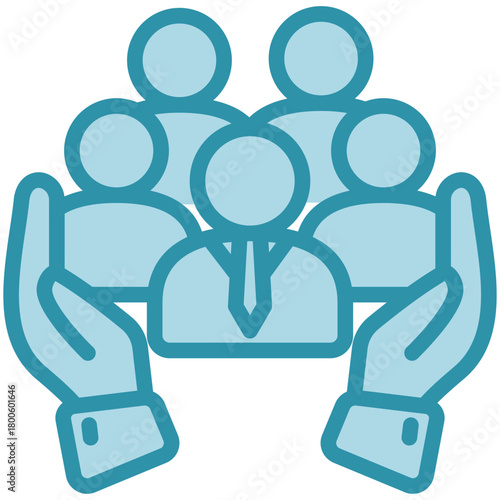 Community Care Mini Illustration Icon. Use For Modern Concept, Print, Ui, Ux Kit, Web And App Development. Vector Related To Business Finance, Management And More