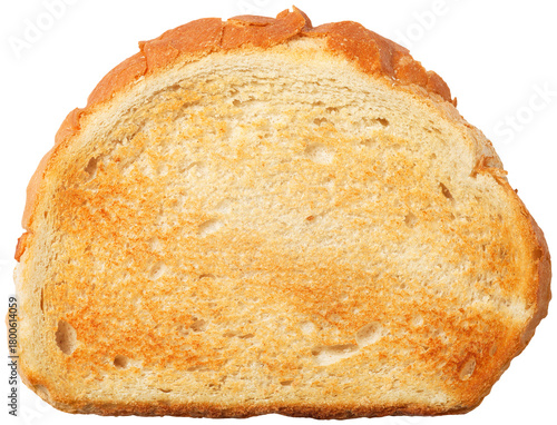 Cuadro en lienzo toasted slice of bread with no shadow isolated on transparent background