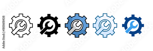 Maintenance Reliability Icon Set Multiple Style Collection