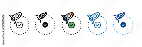 Reliable Launch Icon Set Multiple Style Collection
