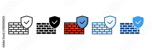 Strong Foundation Icon Set Multiple Style Collection