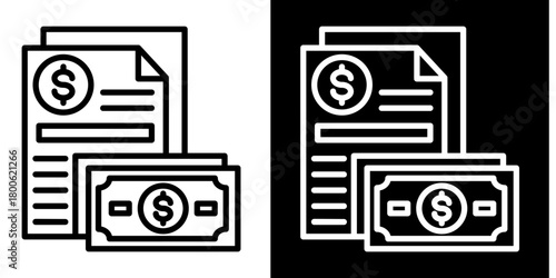 Loan  Icon Set White Style Collection