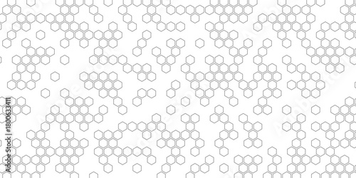 Honeycomb pattern with hexagon mesh. Texture bee comb grid. Flat vector illustration isolated on white background.