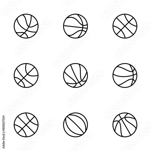 Basketball icon vector isolated on white background. Basketball ball icon. Basketball logo vector icon