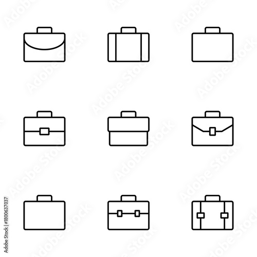 Briefcase icon vector isolated on white background. Briefcase vector icon