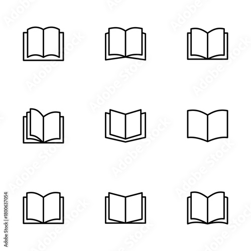 Book icon vector isolated on white background. Book vector icon. ebook icon