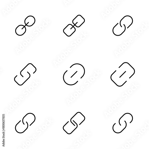 External link symbol icon vector. Link icon isolated on white background. Link vector icon. Hyperlink chain symbol