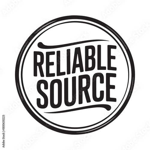 Reliable source emblem vintage style