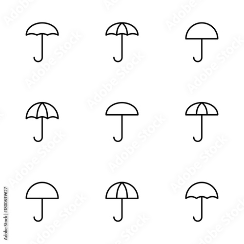 umbrella icon vector isolated on white background. Umbrella vector icon
