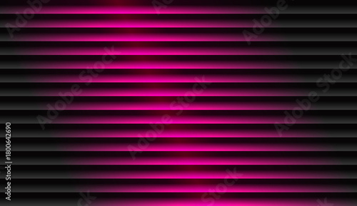 Dark Horizontal Pink Neon Lines Gradient Background with Glass Effect