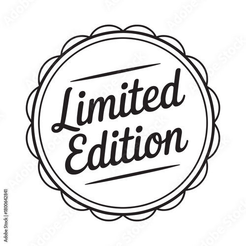 Classic circular limited edition stamp design