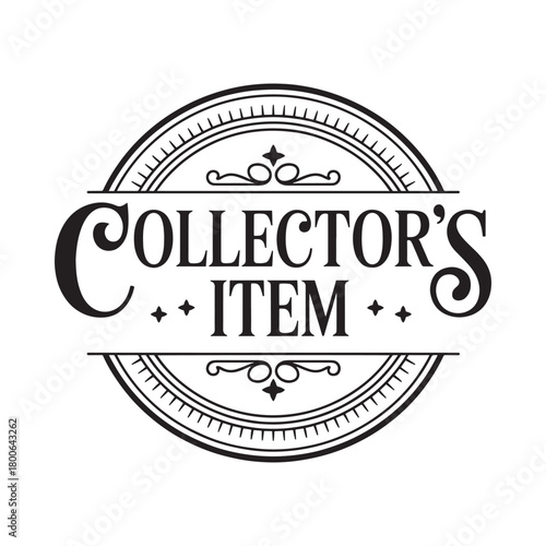 Vintage style collector s item emblem stamp design