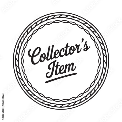 Vintage collector s item emblem with braided border