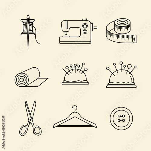 Sewing supplies and tools
