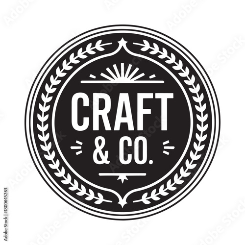 Classic craft and company logo emblem