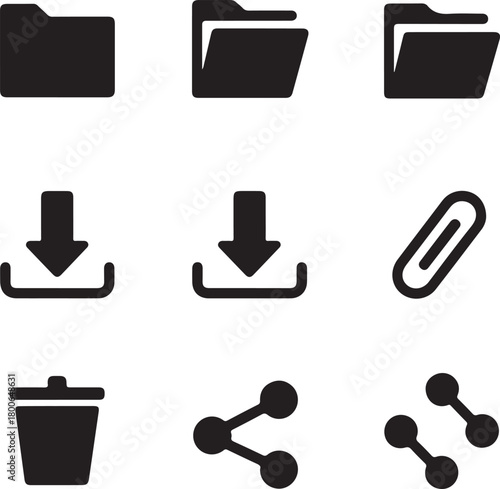 Vector Icons File Management Set