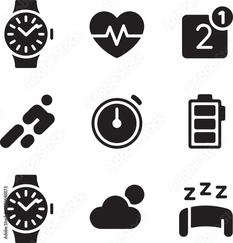 Health & Fitness Icons Set