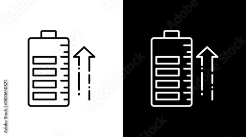Battery White Icon Set Design