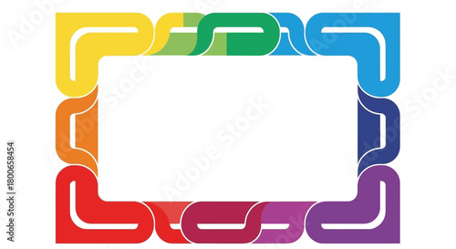 Colorful frame with rounded corners ideal for graphic design and creative layouts