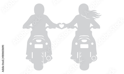 Two-Wheeled Adventures Vector Set: Motocross Riders, Scooter Icons, Cruiser Silhouettes, and Motorcycle Illustrations