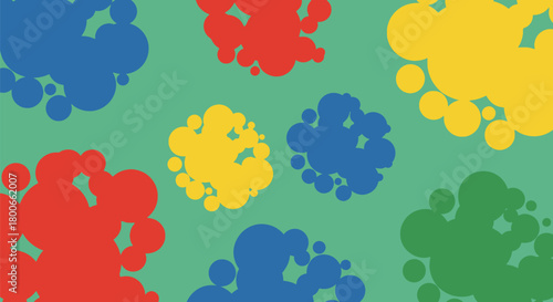 Vibrant circles abstract background showcasing a playful and dynamic composition made up of