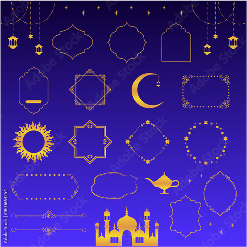 アラビアン風フレーム素材